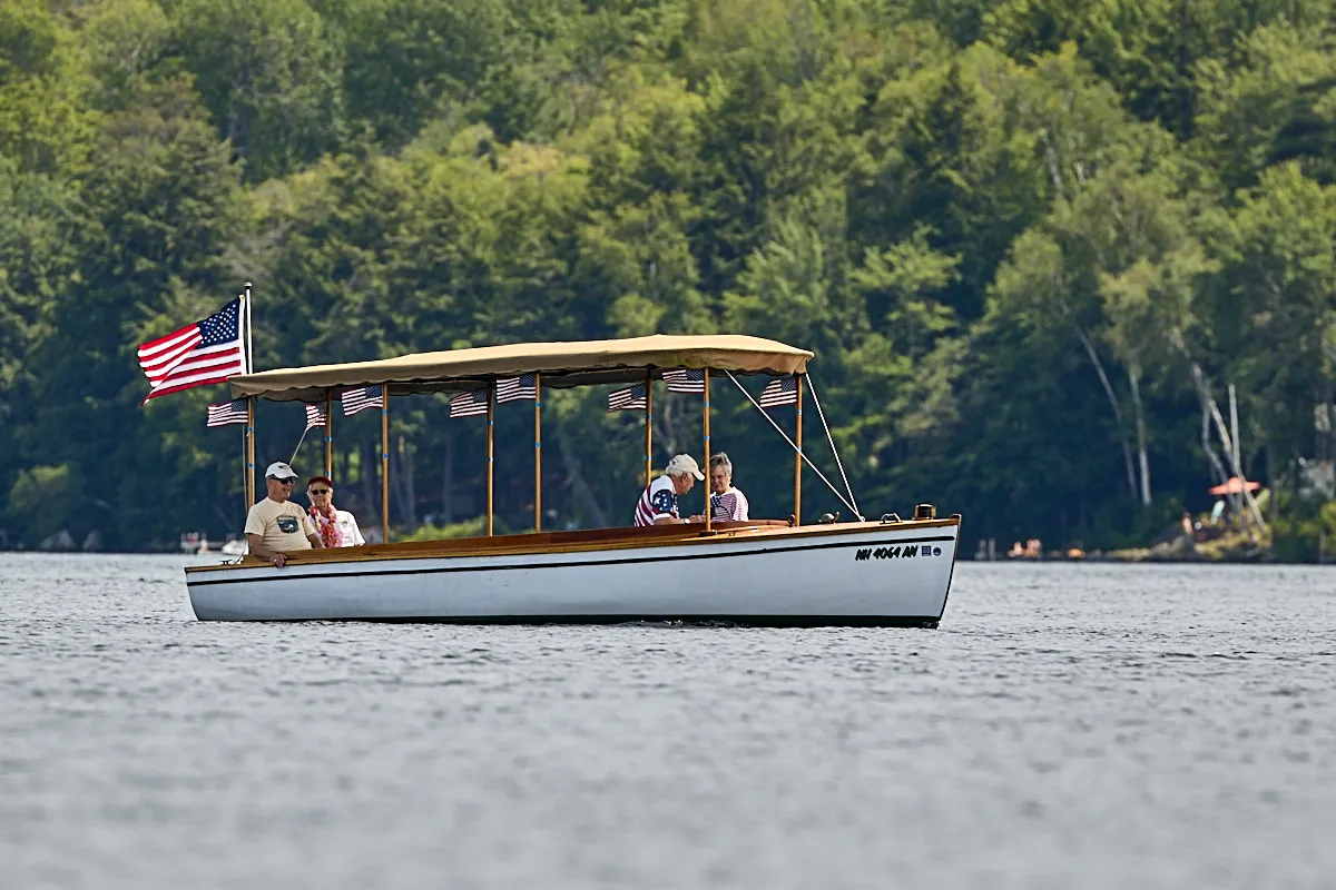 Decorated boats in the Annual Boat Parade