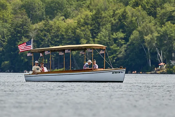 Decorated boats in the Annual Boat Parade