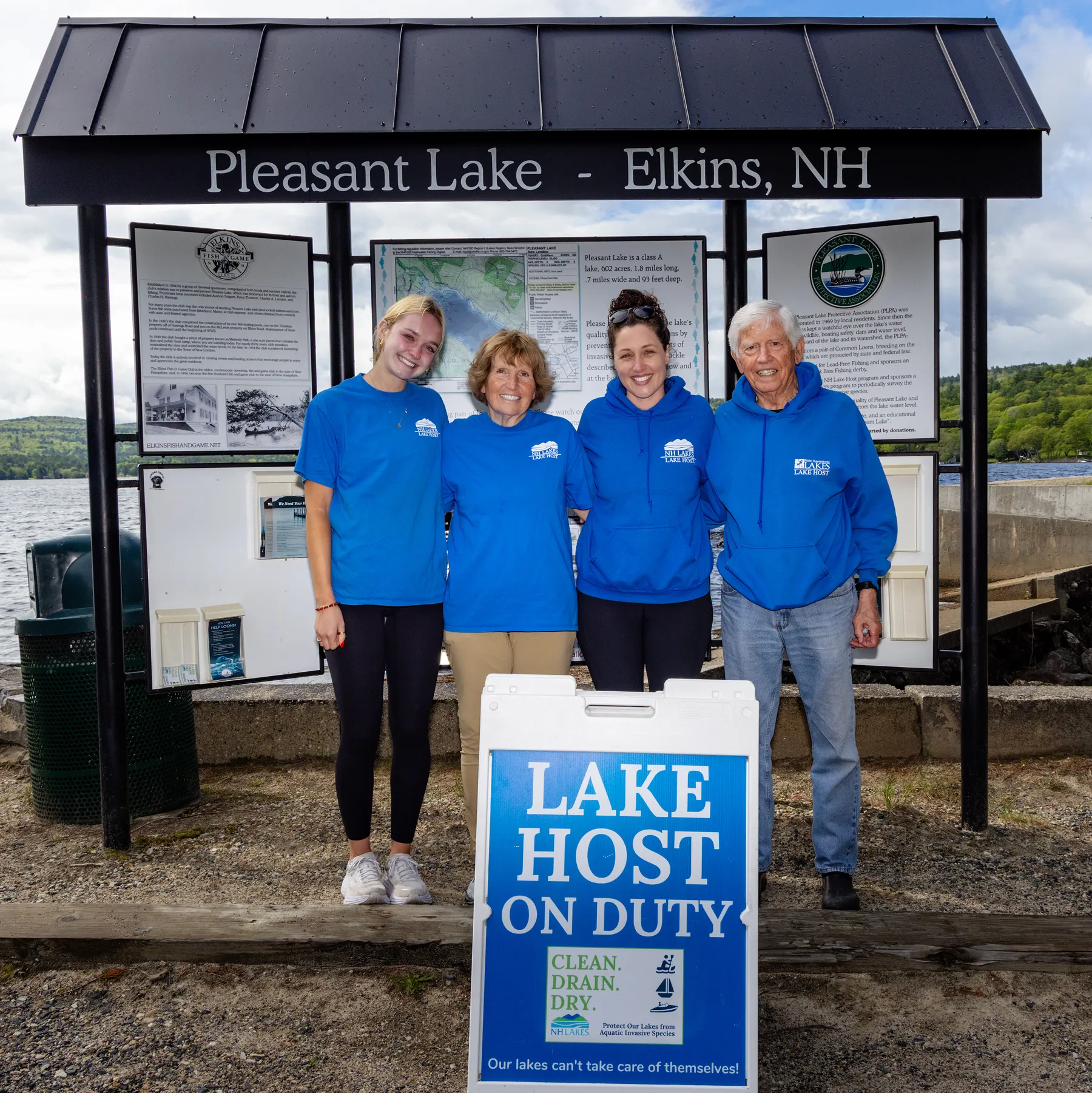 NH Lake Host inspection at the Elkins Boat Launch