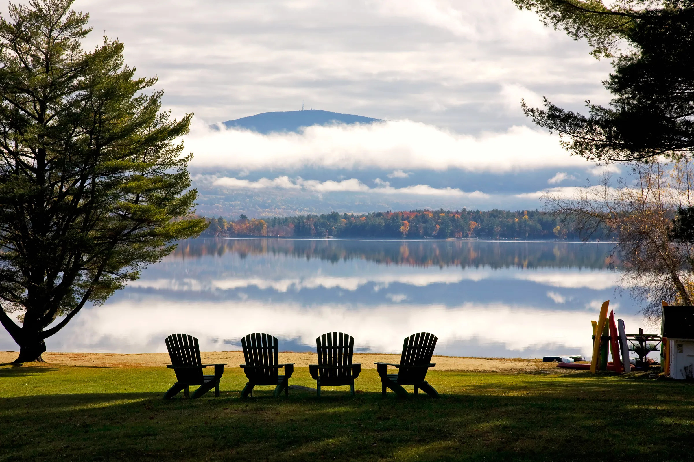 Scenic view of Pleasant Lake