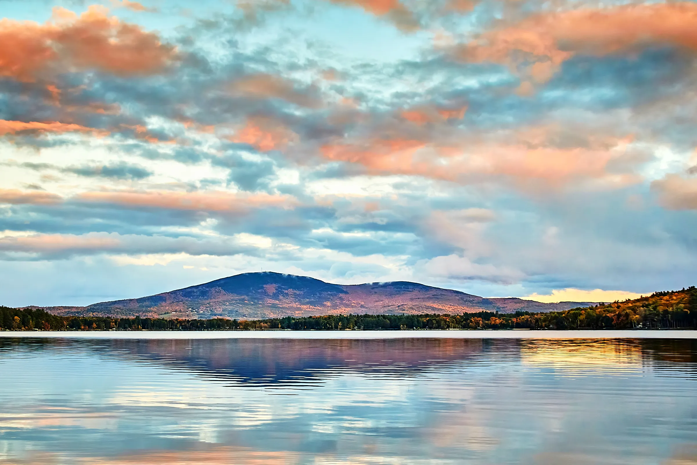 Scenic view of Pleasant Lake